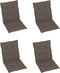 vidaXL - Tuinstoelkussens - lage - rug - 4 - st - 100x50x3 - cm - oxford - stof - taupe