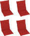 vidaXL - Tuinstoelkussens - lage - rug - 4 - st - 100x50x3 - cm - oxford - stof - rood