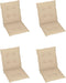vidaXL - Tuinstoelkussens - lage - rug - 4 - st - 100x50x3 - cm - oxford - stof - beige