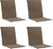 vidaXL - Tuinstoelkussens - lage - rug - 4 - st - 100x50x3 - cm - oxford - stof - taupe