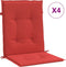 vidaXL - Tuinstoelkussens - lage - rug - 4 - st - 100x50x3 - cm - oxford - stof - rood
