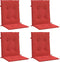 vidaXL - Tuinstoelkussens - lage - rug - 4 - st - 100x50x3 - cm - oxford - stof - rood