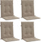 vidaXL - Tuinstoelkussens - lage - rug - 4 - st - 100x50x3 - cm - oxford - stof - taupe