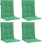 vidaXL - Tuinstoelkussens - lage - rug - 4 - st - 100x50x3 - cm - oxford - stof - groen