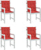vidaXL - Tuinstoelkussens - lage - rug - 4 - st - 100x50x3 - cm - oxford - stof - rood