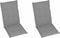 vidaXL - Tuinstoelkussens - rugleuning - 2 - st - 120x50x3 - cm - stof - grijs