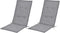 vidaXL - Tuinstoelkussens - rugleuning - 2 - st - 120x50x3 - cm - stof - grijs
