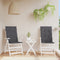 vidaXL - Tuinstoelkussens - rugleuning - 2 - st - 120x50x3 - cm - stof - antraciet