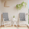 vidaXL - Tuinstoelkussens - rugleuning - 2 - st - 120x50x3 - cm - stof - grijs