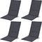 vidaXL - Tuinstoelkussens - rugleuning - 4 - st - 120x50x3 - cm - stof - antraciet