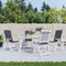 vidaXL - Tuinstoelkussens - rugleuning - 4 - st - 120x50x3 - cm - stof - antraciet