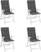 vidaXL - Tuinstoelkussens - rugleuning - 4 - st - 120x50x3 - cm - stof - antraciet
