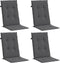 vidaXL - Tuinstoelkussens - rugleuning - 4 - st - 120x50x3 - cm - stof - antraciet