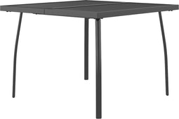 vidaXL - Tuintafel - 100x100x72 - cm - staalgaas - antracietkleurig