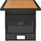 vidaXL - Tuintafel - 100x50x43/63 - cm - acaciahout - en - poly - rattan - zwart