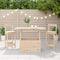 vidaXL - Tuintafel - 100x50x75 - cm - massief - grenenhout