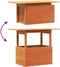 vidaXL - Tuintafel - 100x50x75 - cm - massief - grenenhout - wasbruin