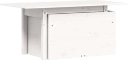 vidaXL - Tuintafel - 100x50x75 - cm - massief - grenenhout - wit