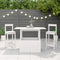vidaXL - Tuintafel - 100x50x75 - cm - massief - grenenhout - wit