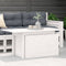 vidaXL - Tuintafel - 100x50x75 - cm - massief - grenenhout - wit