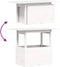 vidaXL - Tuintafel - 100x50x75 - cm - massief - grenenhout - wit