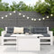 vidaXL - Tuintafel - 100x50x75 - cm - massief - grenenhout - wit