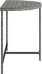 vidaXL - Tuintafel - 100x50x75 - cm - poly - rattan - grijs