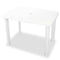vidaXL - Tuintafel - 101x68x72 - cm - kunststof - wit