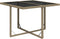 vidaXL - Tuintafel - 109x107x74 - cm - poly - rattan - en - glas - beige
