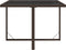vidaXL - Tuintafel - 109x107x74 - cm - poly - rattan - en - glas - bruin
