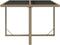 vidaXL - Tuintafel - 109x107x74 - cm - poly - rattan - en - glas - beige