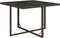 vidaXL - Tuintafel - 109x107x74 - cm - poly - rattan - en - glas - bruin