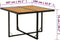 vidaXL - Tuintafel - 109x107x74 - cm - poly - rattan - en - massief - acaciahout - zwart