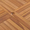 vidaXL - Tuintafel - 110x110x75 - cm - massief - teakhout