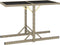 vidaXL - Tuintafel - 110x53x72 - cm - glas - en - poly - rattan - beige