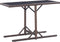 vidaXL - Tuintafel - 110x53x72 - cm - glas - en - poly - rattan - bruin
