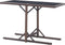 vidaXL - Tuintafel - 110x53x72 - cm - glas - en - poly - rattan - bruin