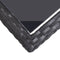 vidaXL - Tuintafel - 110x53x72 - cm - glas - en - poly - rattan - zwart