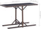 vidaXL - Tuintafel - 110x53x72 - cm - glas - en - poly - rattan - bruin