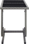 vidaXL - Tuintafel - 110x53x72 - cm - glas - en - poly - rattan - antraciet