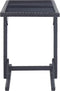 vidaXL - Tuintafel - 110x53x72 - cm - glas - en - poly - rattan - zwart