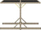 vidaXL - Tuintafel - 110x53x72 - cm - glas - en - poly - rattan - beige