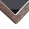 vidaXL - Tuintafel - 110x53x72 - cm - glas - en - poly - rattan - bruin