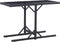 vidaXL - Tuintafel - 110x53x72 - cm - glas - en - poly - rattan - zwart