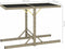 vidaXL - Tuintafel - 110x53x72 - cm - glas - en - poly - rattan - beige