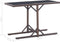 vidaXL - Tuintafel - 110x53x72 - cm - glas - en - poly - rattan - bruin