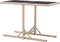 vidaXL - Tuintafel - 110x53x72 - cm - glas - en - poly - rattan - beige