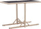 vidaXL - Tuintafel - 110x53x72 - cm - glas - en - poly - rattan - beige