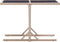 vidaXL - Tuintafel - 110x53x72 - cm - glas - en - poly - rattan - beige