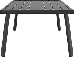 vidaXL - Tuintafel - 110x55x35 - cm - staal - antracietkleurig